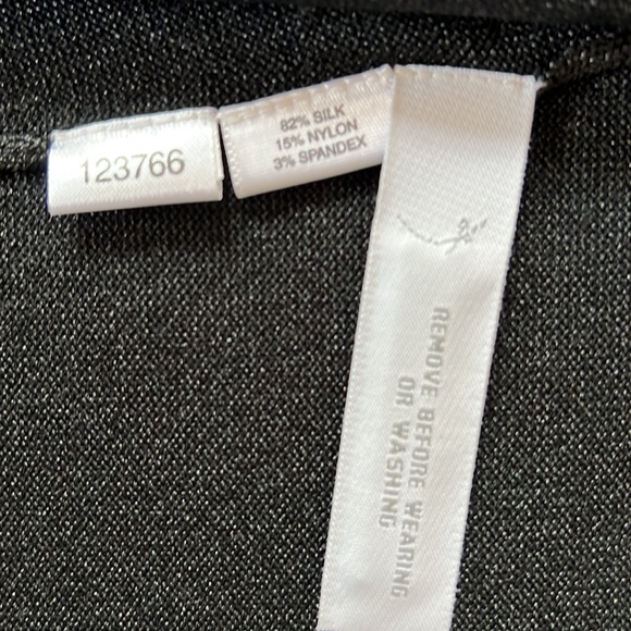 Ann Taylor Shrug Cardigan Jacket Black Silk Knit Ties Cropped Formal Office Wear - Picture 5 of 6